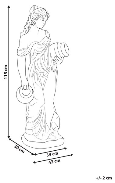 Dekoratívna figúrka zelená MgO 115 cm soška žena jarné doplnky moderný štýl záhrada obývacia izba