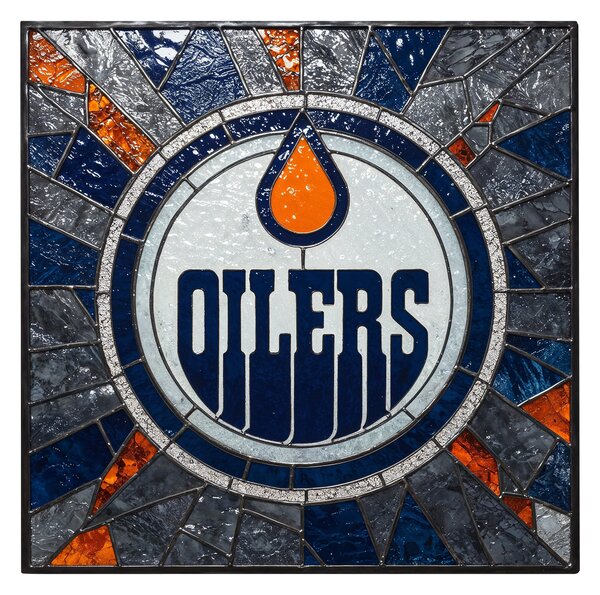 Svietiaci obraz Edmonton Oilers - sklenený efekt