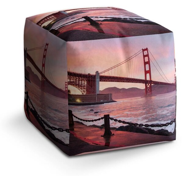 Sablio Taburet Golden Gate - 40x40x40 cm