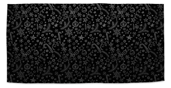 Sablio Vianočný uterák Vianoce na čiernej - 30x50 cm
