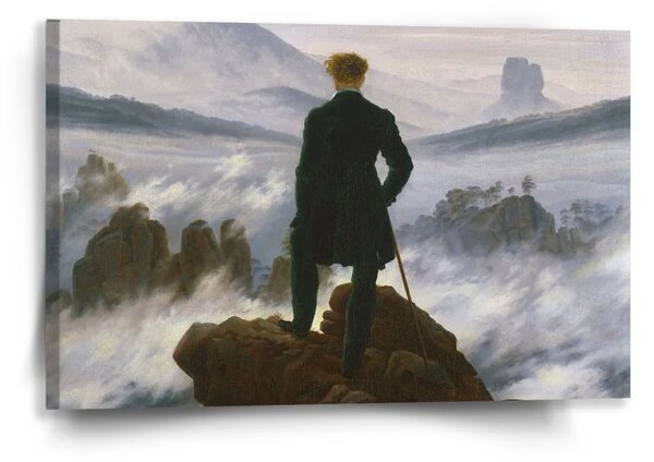 Sablio Obraz Pútnik nad morom hmly - Caspar David Friedrich - 60x40 cm