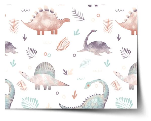 Sablio Plagát Maľované dinosaury - 60x40 cm