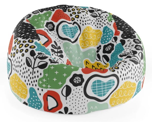Sablio Sedací vak Cocoon Detské maľovanie - 75 x 45 x 35 cm