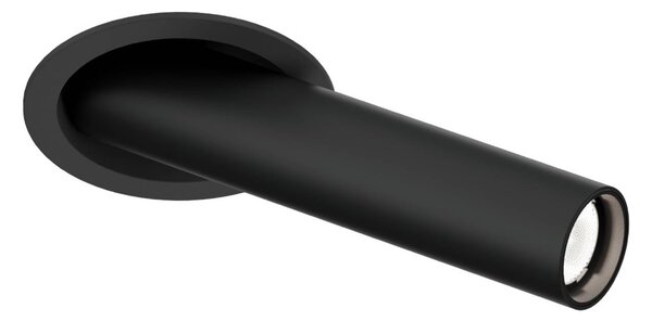 Wever & Ducré Lighting WEVER DUCRÉ LED zapustený reflektor Match Sneak čierny 2 700 K, Čierna, Obývacia izba / jedáleň, Hliník, Moderný, Zapustené stropné svietidlo