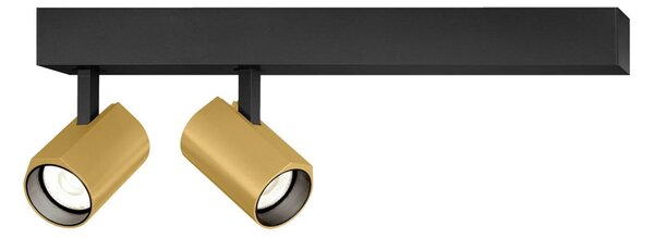 WEVER & DUCRÉ LED bodové svetlá Ceno čierny/zlatý 2 700 K, 2-pl., Čierna, Obývacia izba / jedáleň, Hliník, Moderný