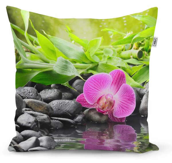 Sablio Vankúš Ružová orchidea - 40x40 cm