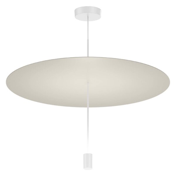 WEVER & DUCRÉ LED závesné svietidlo Shedda Ø 70 cm, hodvábnosivá, 2700 K, Hliník / sivá / zinok, Obývacia izba / jedáleň, Hliník, Moderný, Závesné svietidlo