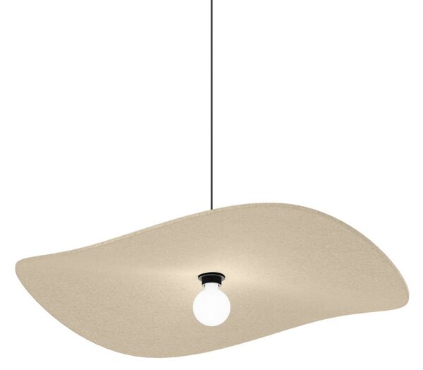WEVER & DUCRÉ Závesné svietidlo Wave Soft 3.0 z plsti v farbe vápenca, Krémová / jantárovo žltá, Obývacia izba / jedáleň, Textil / látka / hodváb, Moderný, Závesné svietidlo