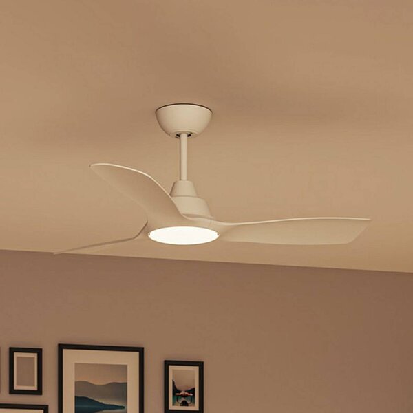 Philips Stropný ventilátor LED Fixed, Ø 132 cm, biely, DC, Biela / opálová, Obývacia izba / jedáleň, Plast, Moderný