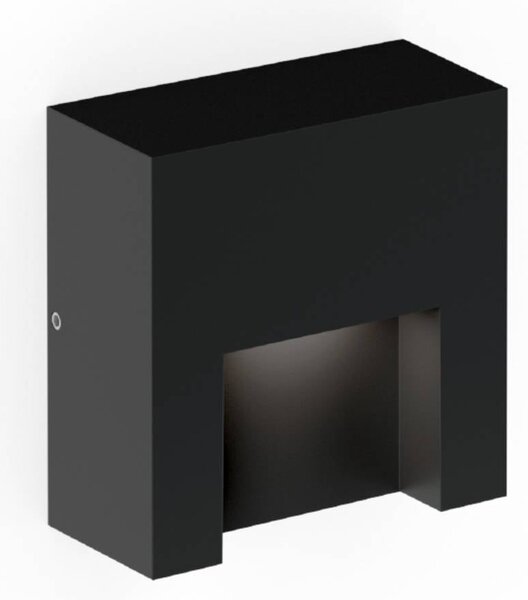 Wever & Ducré Lighting WEVER DUCRÉ vonkajšie nástenné svietidlo Reto 0,8, čierna matná, Čierna, Hliník, Moderný, Nástenné svietidlo