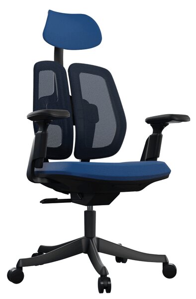 Ergonomická kancelárska stolička Liftor Active, modrá (textil + sieťovina)