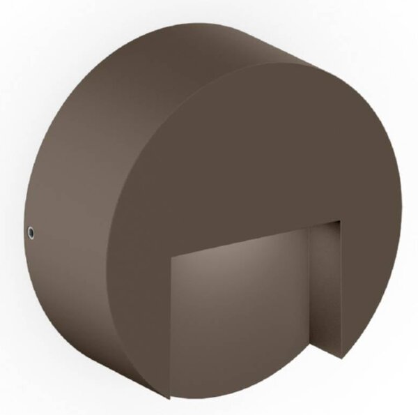 Wever & Ducré Lighting WEVER DUCRÉ LED vonkajšie nástenné svietidlo Reto Round 0,8 v bronzovej farbe, Hnedá / staromosadz, Hliník, Moderný, Nástenné svietidlo