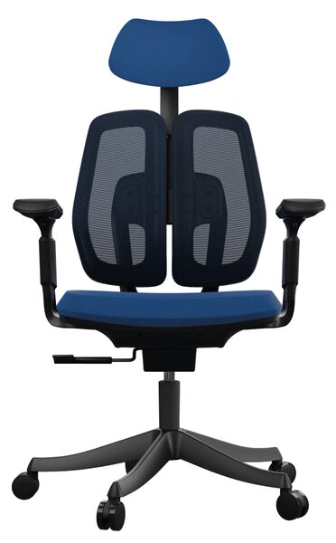 Ergonomická kancelárska stolička Liftor Active, modrá (textil + sieťovina)