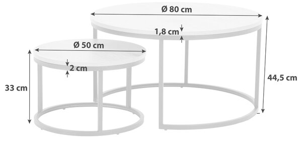 SADA KONFERENČNÝCH STOLÍKOV, čierna, kov, kompozitné drevo, 80/80/45 cm MID.YOU - Stolíky do obývačky, Online Only