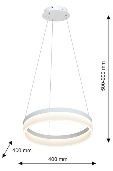 Závesné LED svietidlo Ring, 1x LED 24w, 4000k, w