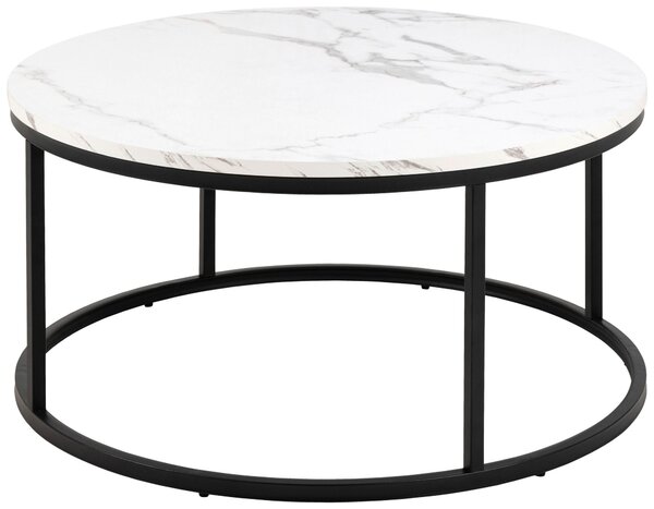 KONFERENČNÝ STOLÍK, čierna, biela, kov, kompozitné drevo, 80/80/40 cm MID.YOU - Stolíky do obývačky, Online Only