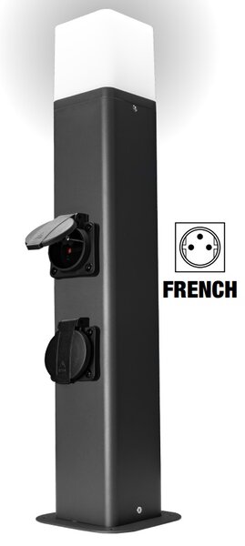 Záhradné svietidlo E27, 2x zásuvka FRENCH (GARN2FE27)