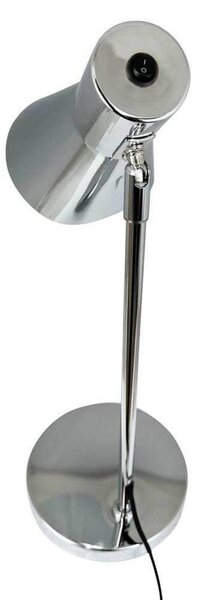 Dyberg Larsen stolová lampa DL12, chróm, výška 44,5 cm, kov, Chrómová / strieborná, Obývacia izba / jedáleň, kov, Dizajn, Stojacie svietidlo