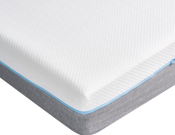 Matrac z pamäťovej peny biely 140 x 200 cm tvrdý so snímateľným poťahom na zips