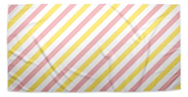 Sablio Uterák Ružové a žlté pruhy - 30x50 cm