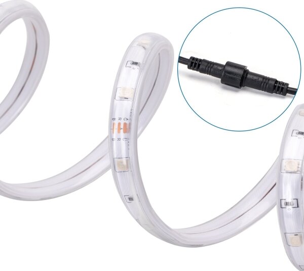 Aigostar - LED RGB stmievateľný solárny LED pás 1,6W/3,2V 5 m IP65 + DO