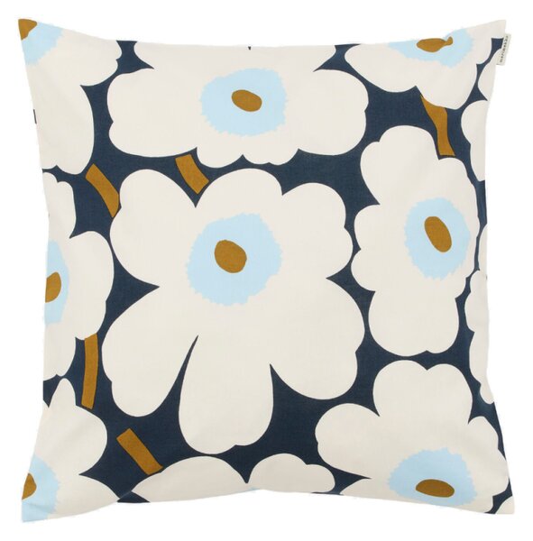 Obliečka na vankúš Pieni Unikko 50x50, čučoriedkovo-biely