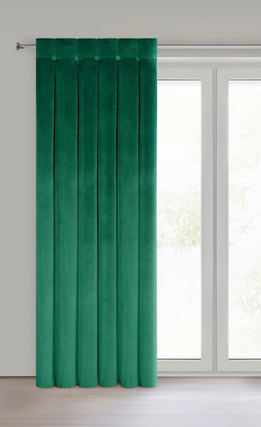 ZATEMŇOVACÍ ZÁVES NA PÚTKACH ALITA 85X250 CM TMAVOZELENÁ