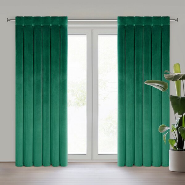 ZATEMŇOVACÍ ZÁVES NA PÚTKACH ALITA 85X250 CM TMAVOZELENÁ