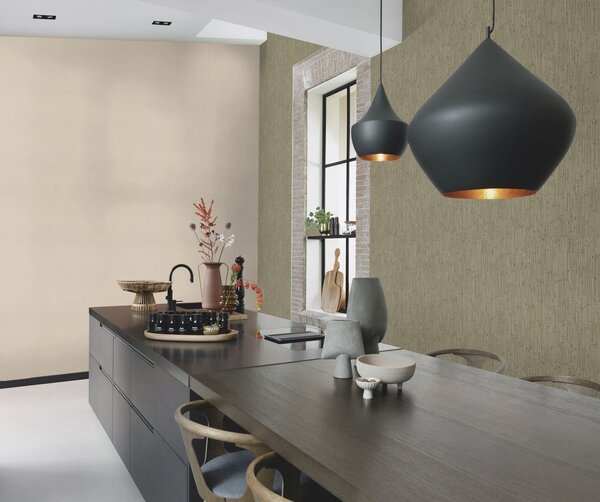 RASCH | Vliesová tapeta na stenu Deco Style 312645 | 0,53 x 10,05 m | zelená, hnedá