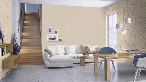 RASCH | Vliesová tapeta na stenu Deco Style 312928 | 0,53 x 10,05 m | béžová, zlatá