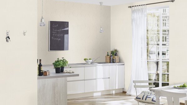 RASCH | Vliesová tapeta na stenu Deco Style 312331 | 0,53 x 10,05 m | krémová