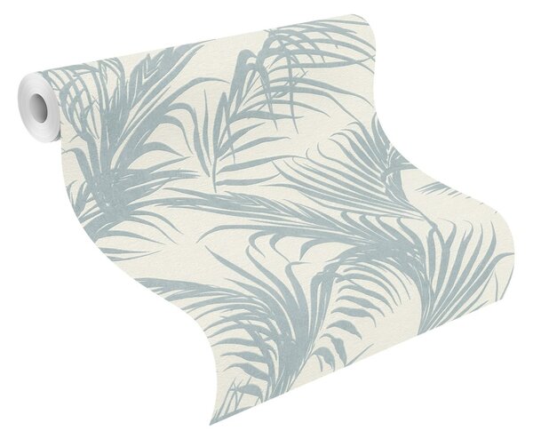 RASCH | Vliesová tapeta na stenu Deco Style 314014 | 0,53 x 10,05 m | modrá, krémová