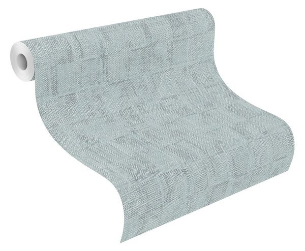 RASCH | Vliesová tapeta na stenu Deco Style 314724 | 0,53 x 10,05 m | modrá, šedá, biela