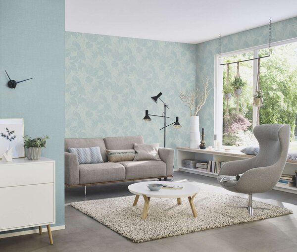 RASCH | Vliesová tapeta na stenu Deco Style 314625 | 0,53 x 10,05 m | modrá