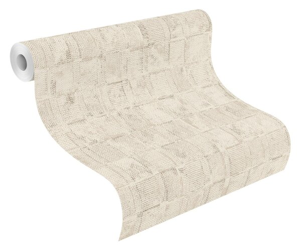 RASCH | Vliesová tapeta na stenu Deco Style 314717 | 0,53 x 10,05 m | béžová, zlatá, biela