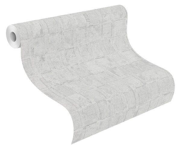 RASCH | Vliesová tapeta na stenu Deco Style 314731 | 0,53 x 10,05 m | šedá, biela