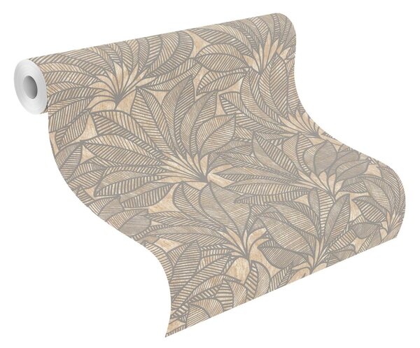 RASCH | Vliesová tapeta na stenu Deco Style 542660 | 0,53 x 10,05 m | šedá, béžová