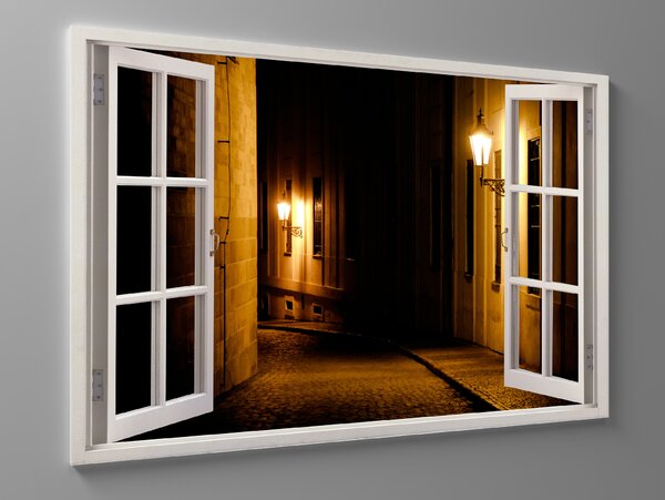 Liox Obraz nočná Praha z okna Rozmer: 150 x 100 cm