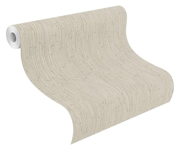 RASCH | Vliesová tapeta na stenu Deco Style 312614 | 0,53 x 10,05 m | biela, hnedá