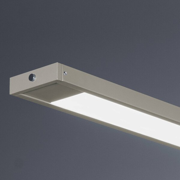 LED závesné svietidlo Marlo, piesková farba, dĺžka 90 cm, dotykový stmievač, Krémová / jantárovo žltá, Obývacia izba / jedáleň, kov, Moderný, Závesné svietidlo