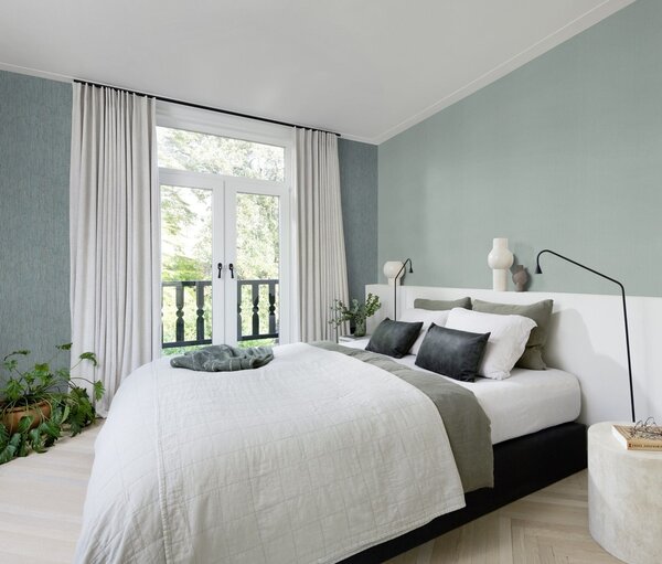 RASCH | Vliesová tapeta na stenu Deco Style 312652 | 0,53 x 10,05 m | modrá, hnedá