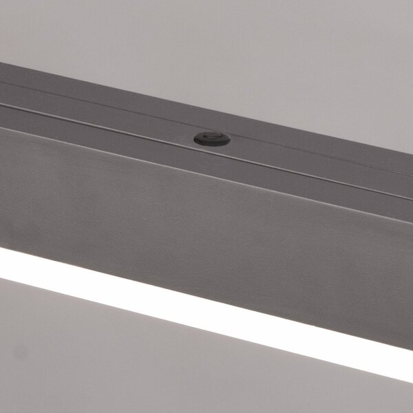 LED závesné svietidlo Vayana, sivá, dĺžka 189 cm, dotykový stmievač, Hliník / sivá / zinok, Obývacia izba / jedáleň, kov, Moderný, Závesné svietidlo