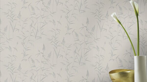 RASCH | Vliesová tapeta na stenu Deco Style 312911 | 0,53 x 10,05 m | šedá, biela