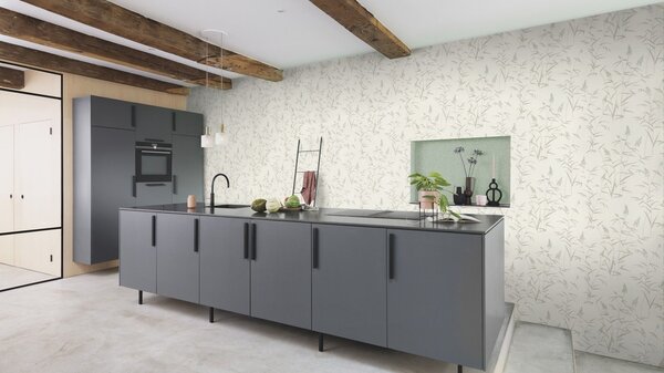 RASCH | Vliesová tapeta na stenu Deco Style 312904 | 0,53 x 10,05 m | metalická, biela