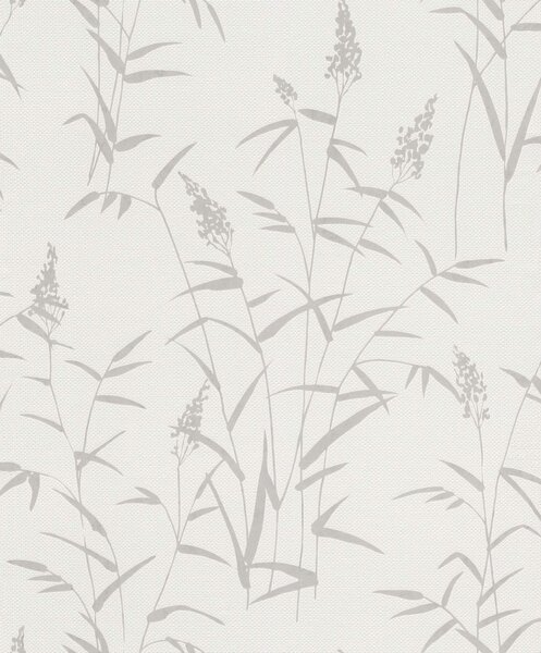 RASCH | Vliesová tapeta na stenu Deco Style 312904 | 0,53 x 10,05 m | metalická, biela