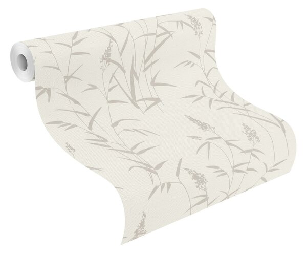 RASCH | Vliesová tapeta na stenu Deco Style 312904 | 0,53 x 10,05 m | metalická, biela