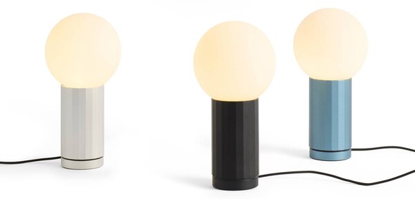 HAY stolová LED lampa TURN ON, čierna, výška 20 cm, stmievateľné, Čierna, Obývacia izba / jedáleň, Sklo, Moderný, Stojacie svietidlo