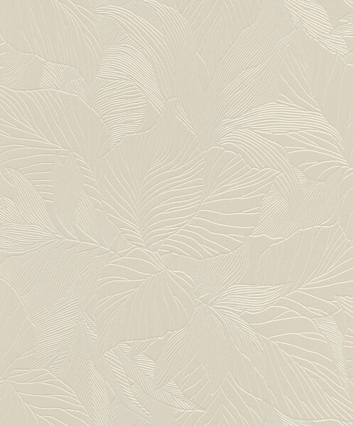 RASCH | Vliesová tapeta na stenu Deco Style 314908 | 0,53 x 10,05 m | béžová, biela