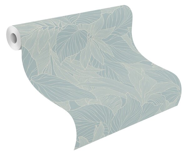 RASCH | Vliesová tapeta na stenu Deco Style 314915 | 0,53 x 10,05 m | modrá, biela