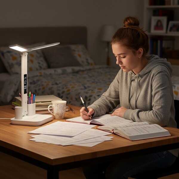 LED stmievateľná nabíjacia stolná lampa NOBLITE P LED/5W/5V 3000/4000/6000K 2200 mAh biela